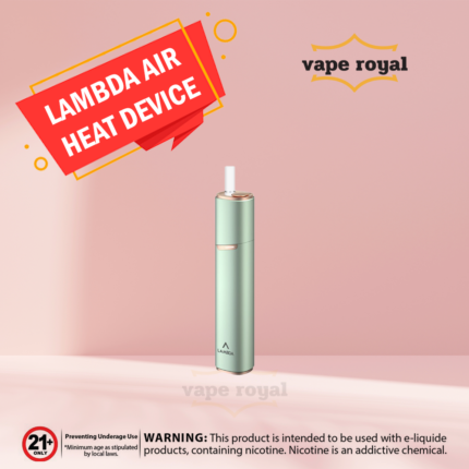 LAMBDA AIR GREEN HEAT NOT BURN DEVICE IN UAE LAMBDA AIR GREEN HEAT NOT BURN DEVICE is designed for comfort and style. Unlike traditional smoking methods, it doesn't involve combustion, ensuring that you inhale fewer harmful chemicals and less tar. You'll experience the authentic taste of your favorite tobacco or herbal blends without the side effects of burning. One of the key advantages of the LAMBDA AIR GREEN HEAT NOT BURN DEVICE is its sleek and modern design. Crafted for aesthetics and functionality, it easily fits into your pocket, making it a perfect on-the-go companion. The minimalist design exudes sophistication to enjoy your smoke in style. Not only does LAMBDA AIR GREEN HEAT NOT BURN DEVICE offer a smoke-free future, but it also contributes to environmental sustainability. Traditional smoking produces tons of waste in the form of cigarette butts and ash. Lambda Air, on the other hand, leaves no such traces, making it an eco-conscious choice. In a world where convenience and health-conscious choices are valued, LAMBDA AIR GREEN HEAT NOT BURN DEVICE stands as a beacon of innovation, offering you a chance to enjoy your tobacco or herbal blends in a way that is both satisfying and sustainable. LAMBDA AIR GREEN HEAT NOT BURN DEVICE SPECIFICATION: Brand: LAMBDA Item No.: AIR Heating Type: Titanium Steel Alloy Heating Blade LED Display: NO Working Temp. : 200 – 300 ℃ adjustable Smoking Time: 3 – 6 mins adjustable Battery Capacity: 3200 mAh Input Voltage: 5V / 2A Charging Time: about 2.5 hrs Smoking Times: 35- 40 times (Full Charge) Color: Blue, Red, Grey, Gold, Green Compatible With All kinds of Heat Sticks Package Includes: 1 x Lambda Air 5 x Swab 1 x Type-C Cable 1 x Manual 1 x QC Card QUICK LINK LAMBDA AIR GREY HEAT NOT BURN DEVICE IN UAE