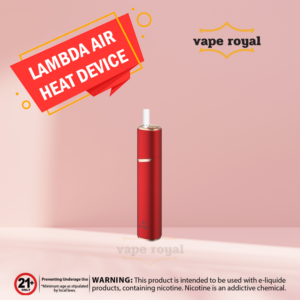 LAMBDA AIR RED HEAT NOT BURN DEVICE IN UAE LAMBDA AIR RED HEAT NOT BURN DEVICE is designed for comfort and style. Unlike traditional smoking methods, it doesn't involve combustion, ensuring that you inhale fewer harmful chemicals and less tar. You'll experience the authentic taste of your favorite tobacco or herbal blends without the side effects of burning. One of the key advantages of the LAMBDA AIR RED HEAT NOT BURN DEVICE is its sleek and modern design. Crafted for aesthetics and functionality, it easily fits into your pocket, making it a perfect on-the-go companion. The minimalist design exudes sophistication to enjoy your smoke in style. Not only does LAMBDA AIR RED HEAT NOT BURN DEVICE offer a smoke-free future, but it also contributes to environmental sustainability. Traditional smoking produces tons of waste in the form of cigarette butts and ash. Lambda Air, on the other hand, leaves no such traces, making it an eco-conscious choice. In a world where convenience and health-conscious choices are valued, LAMBDA AIR RED HEAT NOT BURN DEVICE stands as a beacon of innovation, offering you a chance to enjoy your tobacco or herbal blends in a way that is both satisfying and sustainable. LAMBDA AIR RED HEAT NOT BURN DEVICE SPECIFICATION: Brand: LAMBDA Item No.: AIR Heating Type: Titanium Steel Alloy Heating Blade LED Display: NO Working Temp. : 200 – 300 ℃ adjustable Smoking Time: 3 – 6 mins adjustable Battery Capacity: 3200 mAh Input Voltage: 5V / 2A Charging Time: about 2.5 hrs Smoking Times: 35- 40 times (Full Charge) Color: Blue, Red, Grey, Gold, Green Compatible With All kinds of Heat Sticks Package Includes: 1 x Lambda Air 5 x Swab 1 x Type-C Cable 1 x Manual 1 x QC Card QUICK LINK LAMBDA AIR GOLD HEAT NOT BURN DEVICE IN UAE