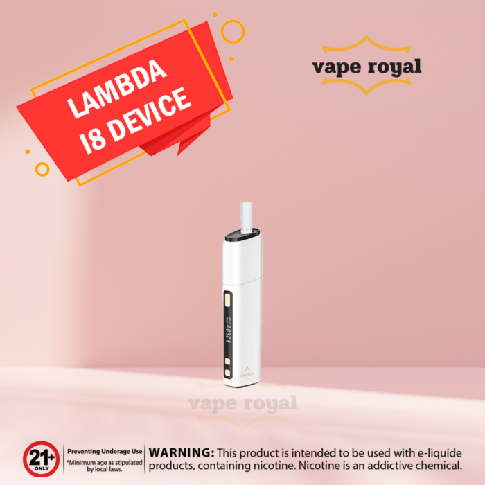 Lambda i8 White Device for Terea Heets Sticks Lambda i8 White Device is the latest product of the LAMBDA brand in 2023, explicitly designed for induction heating tobacco sticks, similar to the IQOS Terea. It continues the design style and ease of use of Lambda's previous products, with adjustable heating temperature and heating time. The device has a large 3200mAh battery capacity, which supports approximately 40 sticks of tobacco per charge.  It supports IQOS TEREA, SENTIA, LEME META Stick, and other smartcore heating cigarettes. The Lambda i8 White Device is made from high-quality materials, including aluminum alloy, PPSU, and PEEK.  The Lambda i8 is compatible with all TEREA and SENTIA Smartcore Sticks. If you are looking for a healthier and more satisfying alternative to traditional cigarettes, the Lambda i8 White HNB Device is a great option. It is easy to use, stylish and offers a variety of features to customize your smoking experience.