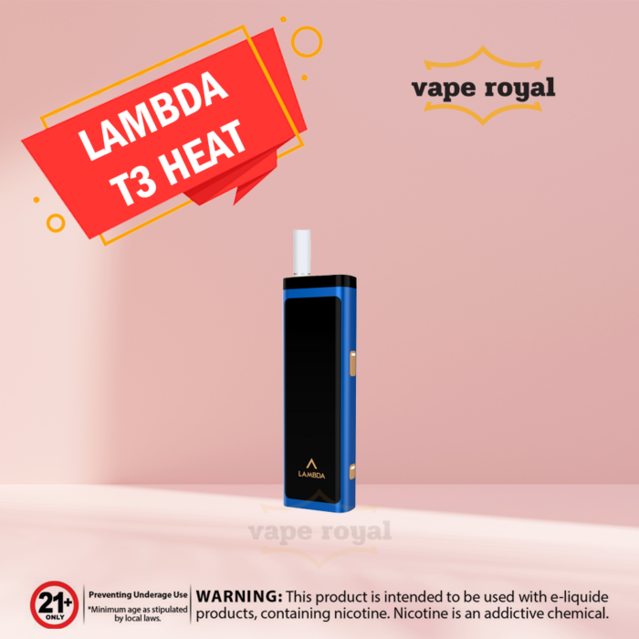 BLUE LAMBDA T3 HEAT NOT BURN TOBACCO HEATING DEVICE BLUE Lambda T3 is a solid device that offers 18-20 consecutive uses, temperature adjustment, and automatic cleaning. It's a suitable device, but the price is a bit too high. Once you’ve unboxed your device, you can check the charge. To do so, just click on the control button once. The color of the light will correspond to a battery charge. White means 100-30% charge remaining, yellow means 30-1% remaining, red means 0% remaining. Charging time for T3 is very convenient at only 1 hour and 15 minutes. How To Use BLUE LAMBDA T3 Set temperature Press and hold the temperature control button the color of the temperature control button light indicates the set temperature white = low yellow = high Insert the HeatStick Press and hold the control button to turn on The device will vibrate, and the light will begin flashing to show that the heating has started heating takes approximately 25 seconds The device will vibrate, and the light will turn solid when heating is done, and the device is ready to use a cycle lasts 5.5 minutes or 16 puffs When the cycle is over, the device will vibrate, and the light turns off Remove the Heat Stick by pushing the cap up and pulling the Heat Stick out For good device health, make sure you clean your BLUE Lambda T3 device often. You can clean with the automatic cleaning feature or manually. To use the automatic cleaning feature, click the control button 5 times. Automatic cleaning will take approximately 30 seconds. To manually clean, wait until the device is cool then remove the cap from the body of the device and use either the cleaning brush or the cleaning sticks to wipe away any grime and build-up left in the Heat Sticks heating chamber. What’s Included 1 x LAMBDA T3 Device 1 x Cleaning Brush Cleaning Stick 1 x USB Cable 1 x User Manual BLUE LAMBDA T3 Specs & Features  Heating Type: Titanium Steel Alloy Heating Blade Battery Capacity: 1500 mAh Charging Time: About 70 mins Input Voltage: 5V / 2A Smoking Time: 5.5 mins or 16 Puffs (14+2 Puffs) Product Size: 100.5*31*16.2 mm Weight: 69 g Material: Aluminum Alloy+PPSU+PEEK Compatible With: All Heets Sticks Temperature adjustment, automatic cleaning. Tempered glass side panels QUICK LINK RED LAMBDA T3 HEAT NOT BURN TOBACCO HEATING DEVICE