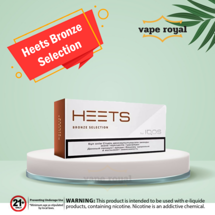IQOS Heets Classics Bronze Selection In Dubai IQOS Heets Classics Bronze Selection are tobacco sticks specially designed for IQOS devices, which are electronic devices that heat tobacco instead of burning it. This way, you can enjoy the taste and smell of tobacco without the smoke, ash, or smell of conventional cigarettes. In an ever-evolving world, even how we enjoy tobacco has radically transformed. The IQOS Heets Classic Bronze Selection is at the forefront of this revolution, offering a contemporary smoking experience that bridges the gap between tradition and innovation. What sets IQOS Heets Classics Bronze Selection apart is their cutting-edge heat-not-burn technology. Gone are the days of combustion and smoke; instead, these specially designed-sticks heat the tobacco to release a flavorful and satisfying vapor. This not only reduces the level of harmful chemicals but also creates a cleaner and more refined taste, making each puff a delight to your senses. â€‹ IQOS Heets Classics Bronze Selection is powered by a long-lasting battery that ensures you can enjoy multiple sticks on a single charge. Say goodbye to the inconvenience of constantly recharging your device. Embracing IQOS Heets Classics Bronze Selection also means adopting a more considerate approach to smoking. With a reduced odor and no ash, you can now smoke indoors or in the company of non-smokers without causing discomfort. It is an experience that is sophisticated and socially responsible. In conclusion, IQOS Heets Classic Bronze Selection is a game-changer in tobacco consumption. Say goodbye to old habits and usher in a new tobacco era with IQOS Heets Classic Bronze Selection. Swift Deliveries, Convenient Options In the bustling cities of Dubai, Ajman, and Sharjah, the IQOS Heets Classics Bronze Selection can be at your doorstep within an hour of placing an order. For those scattered across the UAE, the accessibility extends to 24-hour delivery, ensuring your satisfaction knows no boundaries. In conclusion, the IQOS Heets Classics Bronze Selection is a testament to the artistry of tobacco crafting. Its mildness, zest, and aromatic complexity paint a canvas of flavor thatâ€™s meant to be savored. As you inhale the essence of Kazakhstan, youâ€™re embarking on a journey that transcends the ordinary. With its compatibility across IQOS devices and the promise of swift delivery, this selection is more than tobacco; itâ€™s an invitation to experience the world in a new light. Specification Details Compatibility IQOS 3,Â IQOS 3 DUO, IQOS 3 Multi,Â Lil Solid, IQOS 2.4 Tobacco Heating System Flavor Profile Soft and fragrant tobacco blend artfully complemented by expressive berry notes and a delicate floral essence (Ruby Fuse Kazakhstan) Packaging Details Each pack contains 20 sticks Net Weight (per stick) 6.1 g Carton Weight 250 g Origin PMI factory in Kazakhstan () Manufacturing Process Expertly crafted using a unique blend of high-quality tobacco sourced from Kazakhstan, carefully processed and heated without combustion for a refined and flavorful experience. Tobacco Heating Technology Designed for use with IQOS heat-not-burn devices, ensuring a smoke-free and reduced-risk alternative to traditional smoking. Tobacco Stick Dimensions Length: [Specify size] mm, Diameter: [Specify diameter] mm Nicotine Content (per stick) Contains [Specify nicotine content] mg per stick, delivering a satisfying nicotine experience. Tar and Harmful Chemicals Significantly reduced levels of tar and harmful chemicals compared to traditional cigarettes, promoting a potentially less harmful smoking option. Packaging Design Elegant and convenient packaging designed for on-the-go use, with easy-to-open flip-top boxes for each pack. Storage Recommendations Store in a cool, dry place away from direct sunlight and moisture to maintain product freshness. Sustainability We are committed to sustainable practices, using responsibly sourced materials and environmentally friendly manufacturing processes. Health Warnings Smoking is harmful to health. This product is intended for adult smokers only. Additional Info Elevate your tobacco moments â€“ embrace the splendor of IQOS Heets Ruby Fuse! IQOS Heets Classics Bronze Selection offers a range of flavors that cater to different preferences and moods, from rich and spicy to smooth and fresh. Some of the flavors are: Amber Selection: A roasted tobacco flavor with light woody and nutty notes. Yellow Selection: A soft and aromatic tobacco flavor with delicate spicy notes. Turquoise Selection: A refreshing and cooling tobacco flavor with menthol and spicy notes. Bronze Selection: An intense and warm tobacco flavor with light notes of cocoa and dried fruit. Purple Wave: A surprising tobacco flavor with menthol and wild berry aroma. Silver Selection: A pure and clean tobacco flavor without any impurities. Green Zing: A zesty tobacco flavor with menthol, citrus, and herbal notes.