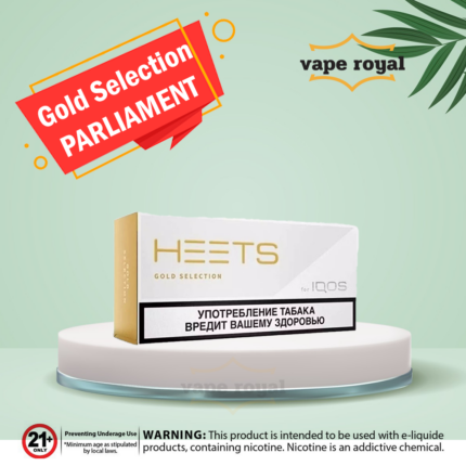 IQOS Heets Gold Selection Parliament In Dubai IQOS Heets Gold Selection Parliament is a collection of tobacco sticks specially designed for IQOS devices, which are electronic devices that heat tobacco instead of burning it. This way, you can enjoy the taste and aroma of tobacco without the smoke, ash, or odor of conventional cigarettes. IQOS Heets Parliament is made in Russia under the supervision of Parliament Cigarettes, a well-known brand of premium tobacco products. IQOS Heets Parliament offers various flavors that cater to different preferences and moods. IQOS Heets Gold Selection Parliament uses Heat-Not-Burn (HNB) technology, which heats specially designed tobacco sticks, called HEETS, to release the authentic taste of tobacco without the harmful byproducts associated with traditional smoking. As the tobacco is heated instead of burned, it eliminates ash production, making the experience ash-free and considerably less messy. With IQOS Heets Gold Selection Parliament In Dubai, you'll enjoy a full and rich tobacco flavor, free from the harshness and discomfort often associated with smoking. The absence of smoke means no second-hand smoke for those around you, creating a more considerate and clean environment for everyone.