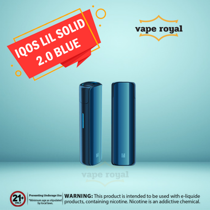 LIL SOLID EZ 2.0 BLUE IN DUBAI The new LIL SOLID EZ 2.0 BLUE IN DUBAI is a convenient and functional tobacco warmer designed with ease of use. LIL SOLID EZ 2.0 BLUE IN DUBAI is lighter, providing a comfortable and convenient experience. Now, you can enjoy warming quality tobacco with minimal effort. One of the advantages of LIL SOLID EZ 2.0 BLUE IN DUBAI is the ability to reheat up to 3 cartridges of tobacco in succession. You can enjoy multiple-use sessions without recharging the device after each cartridge. Thanks to its reliable battery, LIL SOLID EZ 2.0 BLUE IN DUBAI can heat up to 25 cartridges in one full charge. This means you can enjoy long use sessions without worrying about constantly recharging the device. You can be sure to get the most out of every session with the perfect combination of device and quality tobacco. Enjoy an unparalleled experience of heated tobacco with LIL SOLID EZ 2.0 BLUE IN DUBAI. Its ease of use, reliability, and convenience make it the ideal choice for those who value quality and enjoy every inhalation. The number of cartridges that can be heated on one full battery charge may vary depending on the intensity of use. Product Features: Battery Capacity (mAh): 2950mAh Weight: 5.5g Size: 104x30x17mm Place of origin: Korea Color: space blue, black Material: aluminum alloy Warm-up time: 2 5 s Charging time: 15 minutes Temperature: 300-350 The package includes: 1 x Tobacco Heater IQOS LiL Solid 2.0 HNB Heat Not Burn 1 x USB Cable (Type C) 1 x charging adapter 1 x cleaning tool