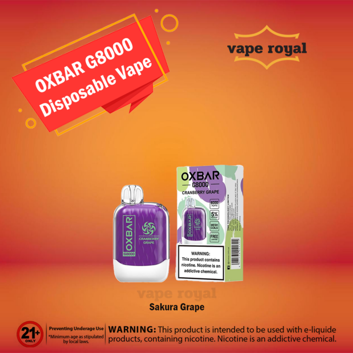 Oxbar Vape G8000 Puffs Disposable In Dubai in Dubai , Ajman, Sharjah , Abu Dhabi, Fujairah , RAK