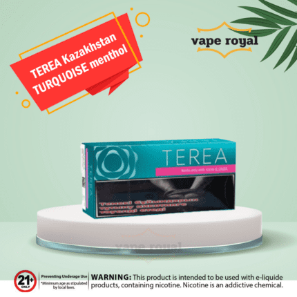 TEREA KAZAKHSTAN TURQUOISE IQOS HEETS IN DUBAI Discover the ultimate TEREA KAZAKHSTAN TURQUOISE experience with our 100% authentic product straight from IQOS Kazakhstan, now available in Dubai, UAE. Each pack contains 200 Terea Heets Sticks, offering an extended and satisfying vaping experience. TEREA KAZAKHSTAN TURQUOISE is designed to provide a smooth and flavorful tobacco experience without the smoke, ash, or lingering odor of traditional cigarettes. Elevate your vaping journey with the genuine IQOS Terea Kazakhstan collection, now within reach in Dubai, UAE. Enjoy the taste of authenticity and sophistication with every puff. TEREA KAZAKHSTAN TURQUOISE IQOS HEETS, a premium choice for discerning connoisseurs, offers a remarkable tobacco experience that will leave an indelible mark. Say goodbye to traditional smoking and immerse yourself in the world of IQOS. Each TEREA KAZAKHSTAN TURQUOISE HEET is meticulously designed to ensure that you experience a consistent and flavorful draw. Free from the harshness of traditional cigarettes, the exceptional quality of HEETS shines and provides an authentic and enjoyable feel. One of the critical benefits of TEREA KAZAKHSTAN TURQUOISE IQOS HEETS is the absence of smoke, ash, and lingering odor. With Terea Kazakhstan Amber IQOS HEETS, you'll experience the satisfaction of tobacco without the inconveniences of traditional smoking. Indulge in a diverse range of flavors that cater to your unique preferences, including Purple Wave, Yellow, Bronze, Silver, Bright Wave, Amber, Turquoise, Seinna, and Teak. Whether you prefer the robust and rich notes of Bronze, the refreshing and crisp taste of Turquoise, or the classic allure of Amber, there’s a Terea flavor for every mood and occasion. TEREA KAZAKHSTAN FLAVORS Amber: A smooth and rich tobacco flavor with subtle hints of citrus, creating a balanced and satisfying experience. Bronze: An intense and warm tobacco flavor with light notes of cocoa and dried fruit, creating a cozy and comforting experience. Yellow: A fruity and nutty tobacco flavor with pineapple, lemongrass, and almonds, creating a bright and tropical experience. Turquoise: A herbal and fresh tobacco flavor with basil and vanilla, creating a cool and refreshing experience. Purple Wave: Immerse yourself in the rich and deep flavors of Purple Wave. It delivers a bold and full-bodied tobacco experience for those who appreciate a robust flavor. Green Zing: If you prefer a refreshing and invigorating tobacco experience, Green Zing is the perfect choice. This flavor offers a zesty and revitalizing twist to your tobacco enjoyment.