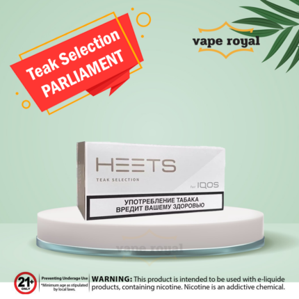 IQOS Heets Teak Parliament is a collection of tobacco sticks specially designed for IQOS devices, which are electronic devices that heat tobacco instead of burning it. This way, you can enjoy the taste and aroma of tobacco without the smoke, ash, or odor of conventional cigarettes. IQOS Heets Parliament is made in Russia under the supervision of Parliament Cigarettes, a well-known brand of premium tobacco products. IQOS Heets Parliament offers various flavors that cater to different preferences and moods. IQOS Heets Teak Parliament uses Heat-Not-Burn (HNB) technology, which heats specially designed tobacco sticks, called HEETS, to release the authentic taste of tobacco without the harmful byproducts associated with traditional smoking. As the tobacco is heated instead of burned, it eliminates ash production, making the experience ash-free and considerably less messy. With IQOS Heets Teak Parliament In Dubai, you'll enjoy a full and rich tobacco flavor, free from the harshness and discomfort often associated with smoking. The absence of smoke means no second-hand smoke for those around you, creating a more considerate and clean environment for everyone.
